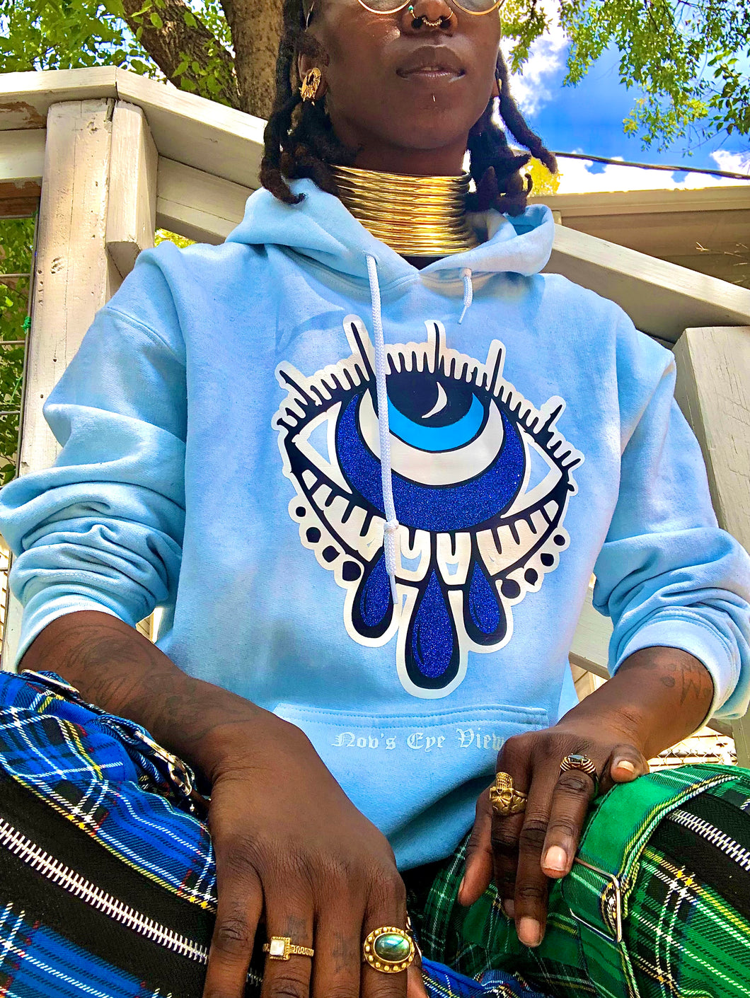 Ancestral Protection Hoodie Blue